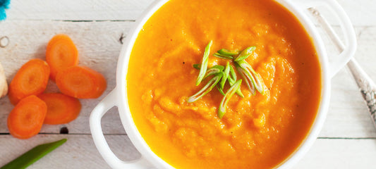 Carrot & Fennel Soup with Blood Orange Olive Oil