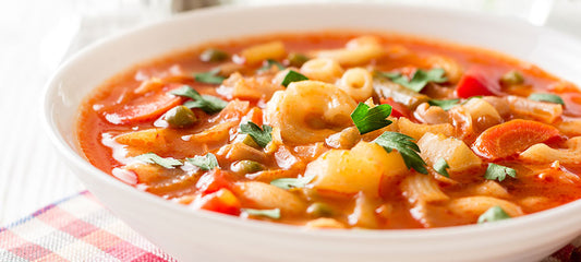 Chunky Mediterranean Chicken (or Turkey) Soup