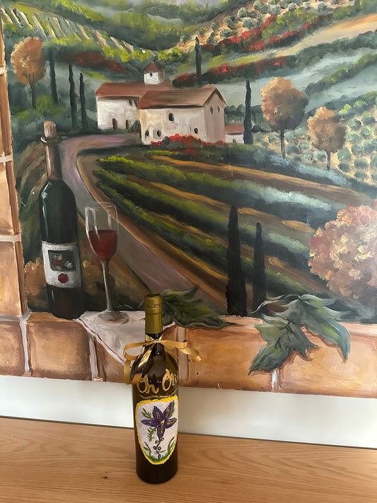 Are You Ready for our Olive Oil Bottle Painting Class for Mother's Day?