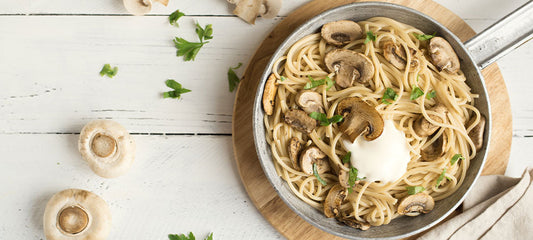 Pasta with Mushroom Sage Olive Oil & Pecorino