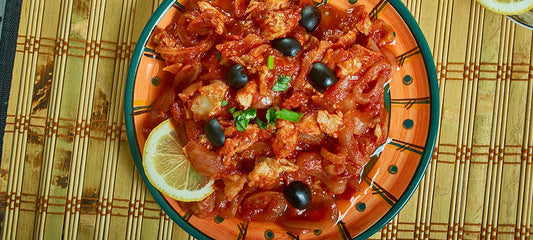 Rock Cod Veracruz with Red Chili Stuffed Olives