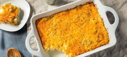 Cheesy Party Potatoes with Extra Virgin Olive Oil