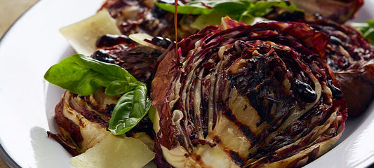 Grilled Radicchio & Hearts of Romaine with Shaved Pecorino