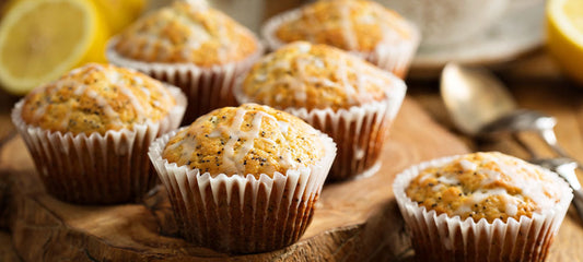 Lemon Glazed Poppy Seed Muffins