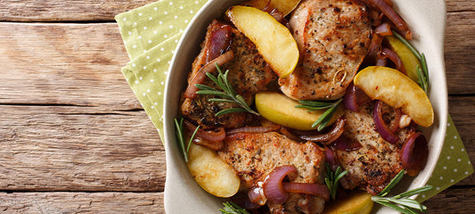 Pork Tenderloin with Red Apple Balsamic Glaze & Apples