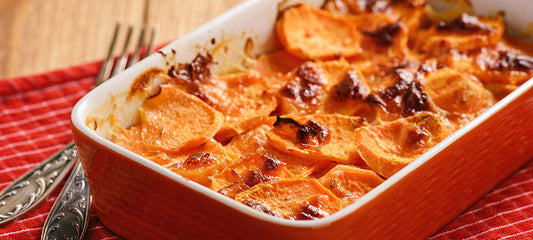 Sweet Potato Casserole with Butter Extra Virgin Olive Oil