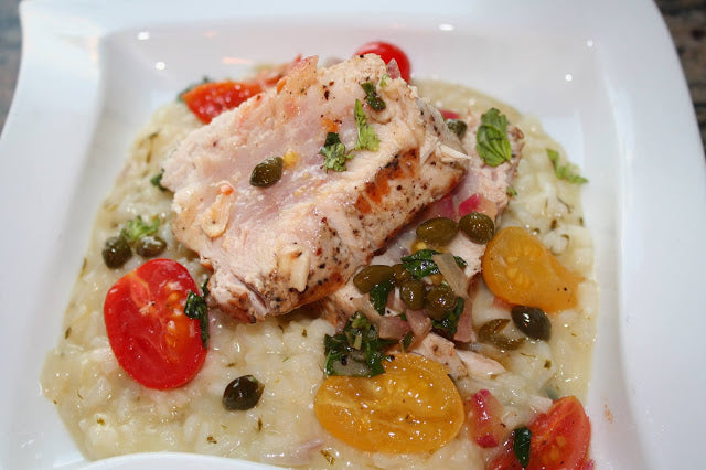 Seared Albacore Tuna with Cherry Tomato Compote