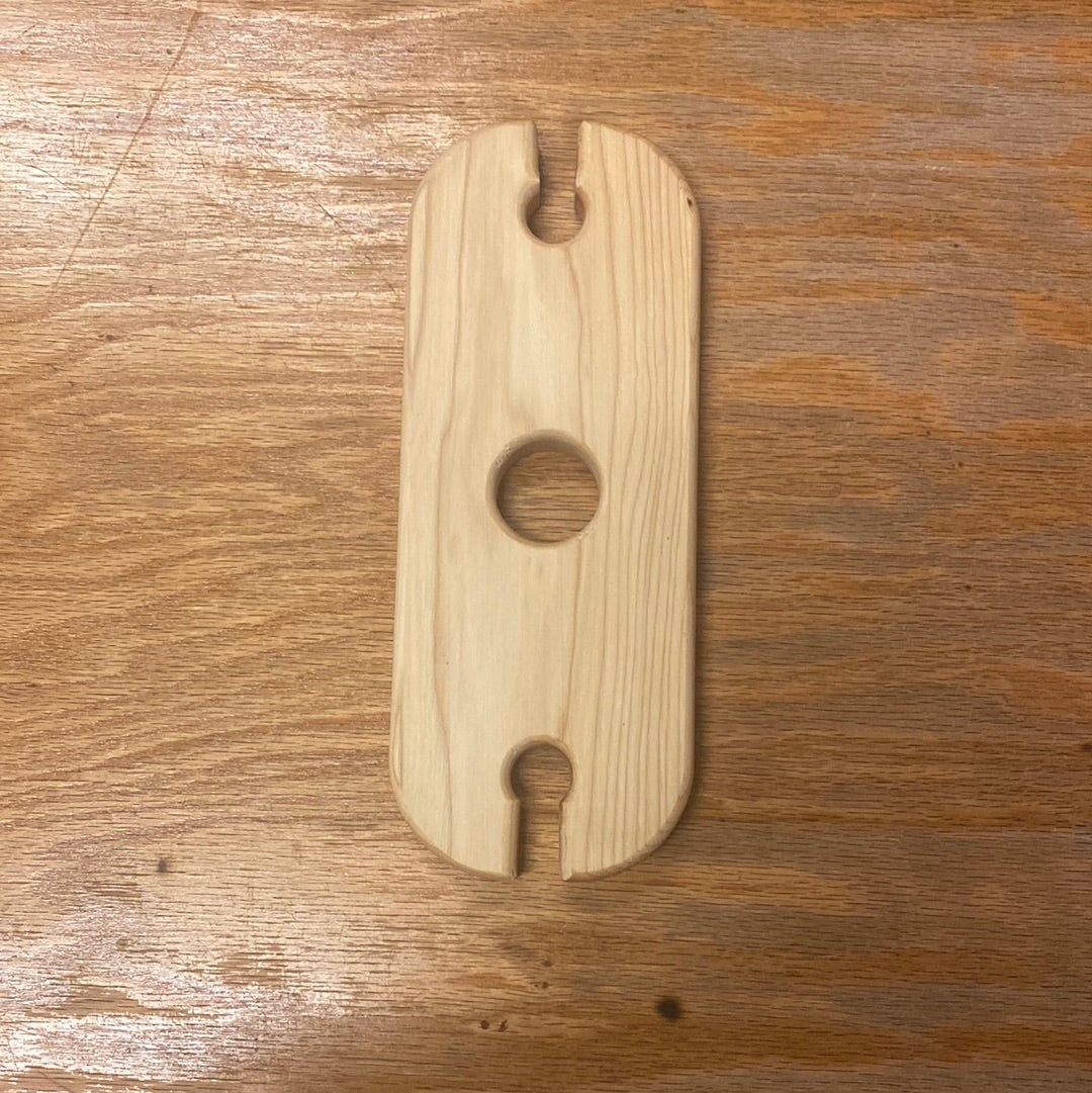 Behind the Fence Wood Two Hole Wine Bottle Holder - Oak
