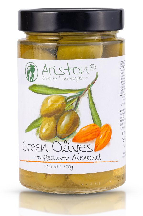 Ariston Green Olives stuffed with Almonds