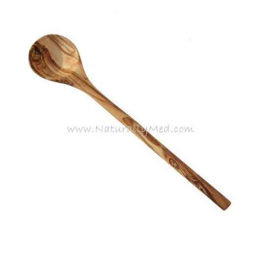 Olive Wood Round Spoon 12"