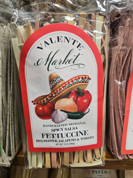 Spicy Salsa Fettuccini Pasta