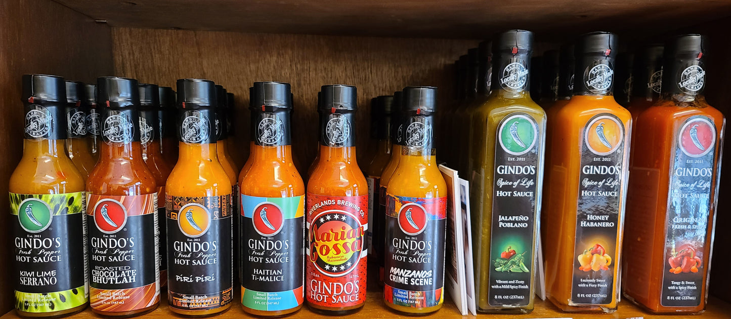 Gindos Hot Sauce 8 oz bottle