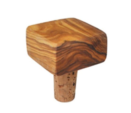 Olive Wood Square Bottle Stopper Olive Wood