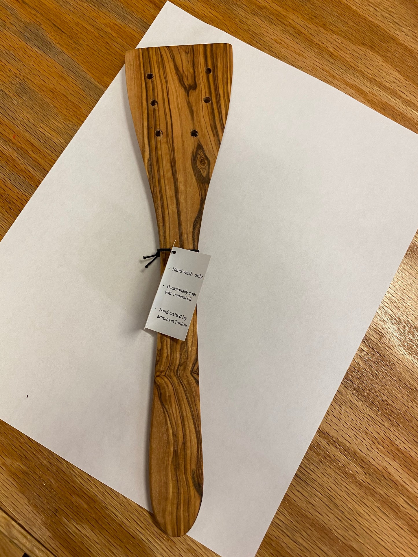 Olive Wood Slotted Spatula