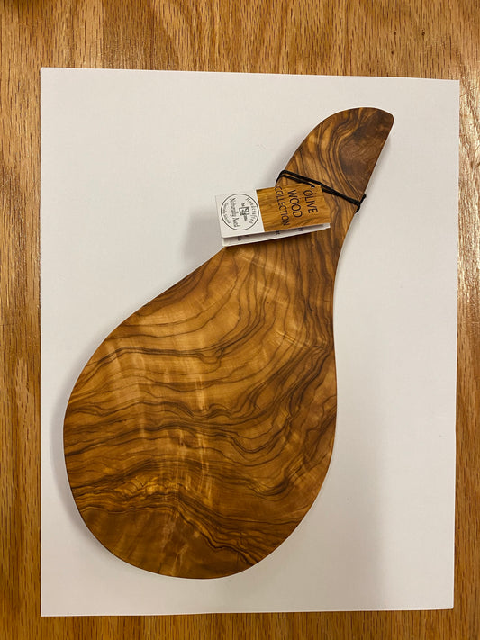 Olive Wood Garlic Board 10" w/Handle