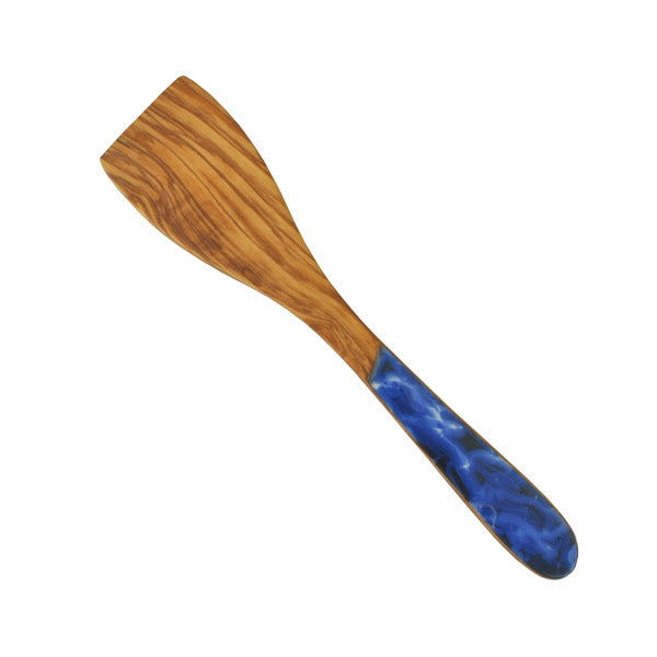 Olive Wood Spatula w/painted Resin Handle