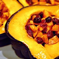 Acorn Squash Stuffed with Apples and Cranberries