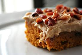 Bacon Pumpkin Bars with Maple Cream Cheese Frosting