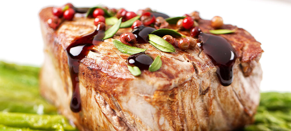 Beef Tenderloin Steaks with Balsamic Sauce