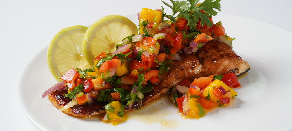 Salmon with Mango Cilantro Salsa
