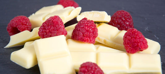 Olive Oil Lemongrass White Chocolate and Raspberry Fudge