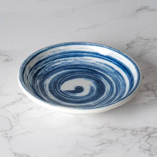 Swirl Blue Dipping Dish