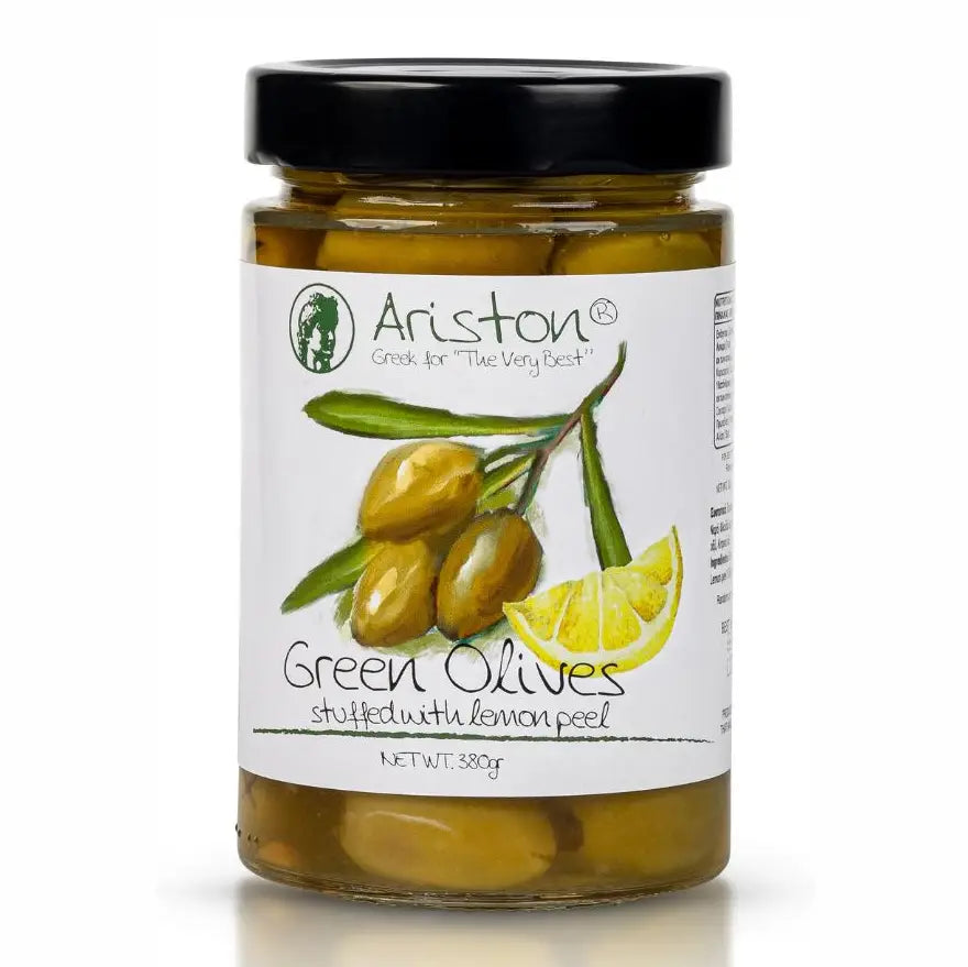Ariston Green Olives stuffed with Lemon Peel