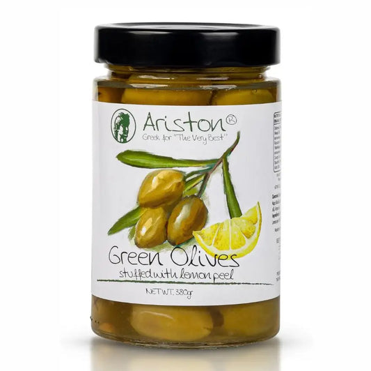 Ariston Green Olives stuffed with Lemon Peel