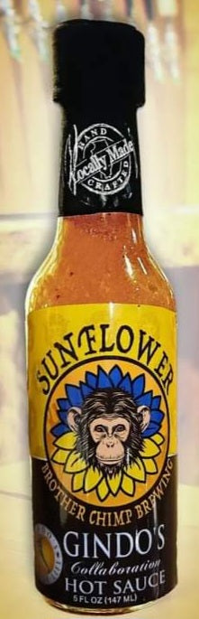 Gindos Sunflower Brother Chimp Brewing Collobration Hot Sauce