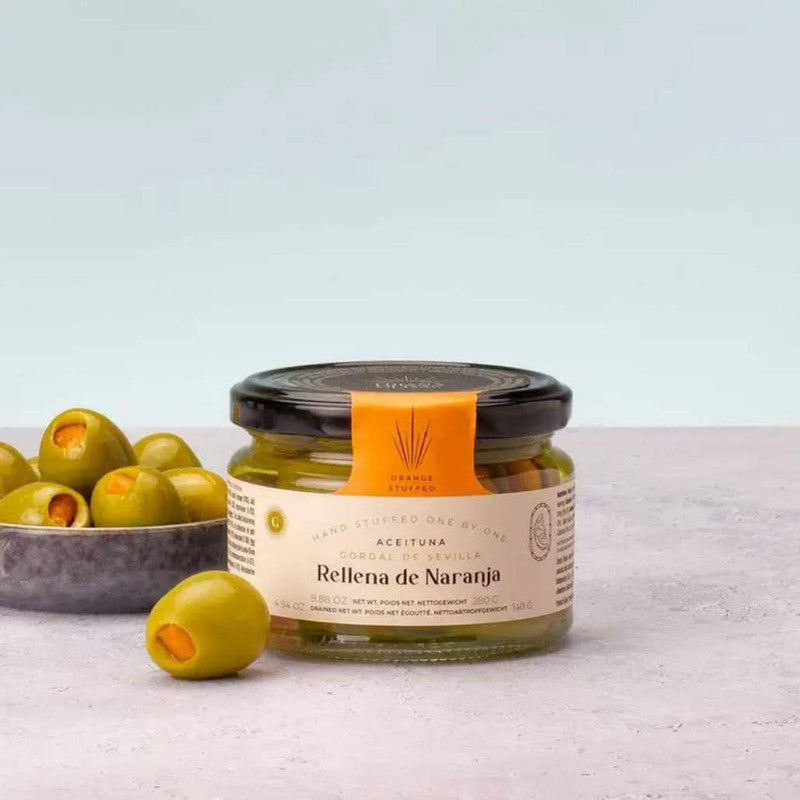 Triana Olivas Gordal Stuffed Olives with Orange