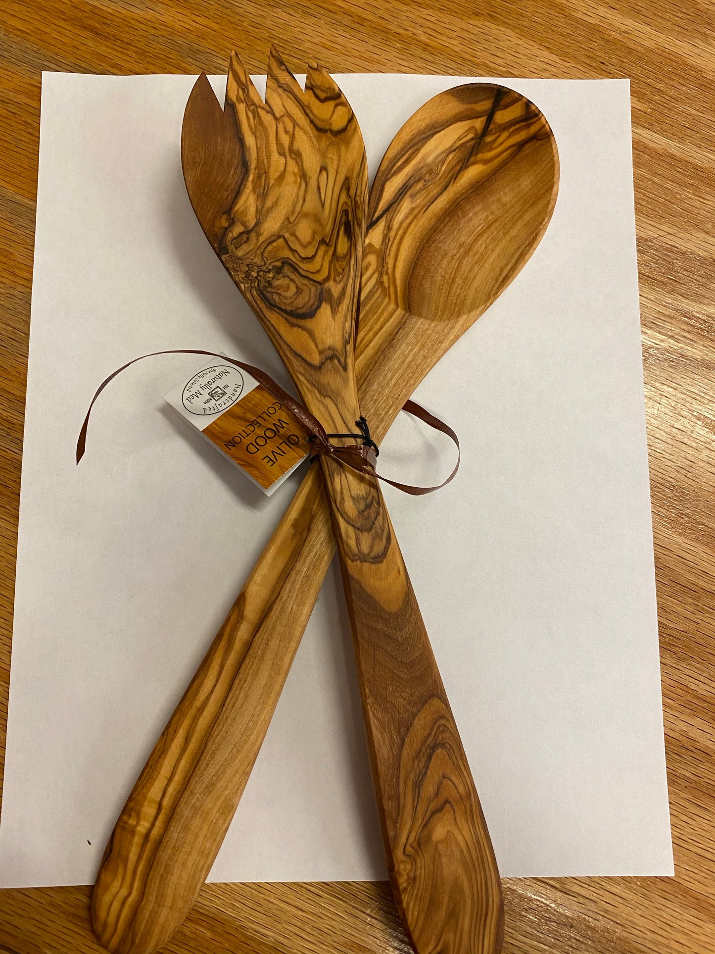 Olive Wood Salad Server Set